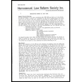 Homosexual Law Reform Society Newsletter 65 - July 1985