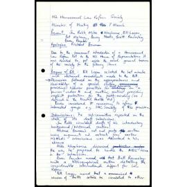 NZ Homosexual Law Reform Society Minutes of Meeting 7 March