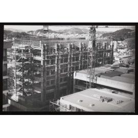 Cotton Building under construction in 1975