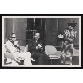 Bruce Mason, Sir David Beattie and Dr Diana Mason at the launch of Bruce Mason's book 'Solo'