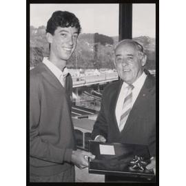 Student John Koning and Australian High Commissioner Les Johnson (1)