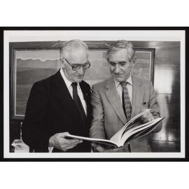 Canadian High Commisioner, His Excellency Mr C.D. Roger Rousseau (left) and VC D.B.C. Taylor