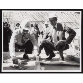 VC Dr D B C Taylor and Fletchers Construction Manager Tim Black