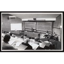 Lecturer and students in a lecture theatre (1)