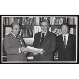 Professor Jordan Zaimov, Dr D.B.C. Taylor and Tom Lysaght