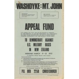 Washdyke: Mt. John Appeal Fund