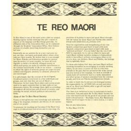 Te Reo Maori, VUWSA Handbook, 1974