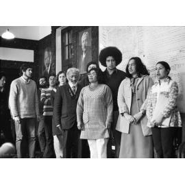 Te Reo Māori Society perform a waiata in Parliament’s Māori Affairs committee room