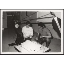 Stephen McDougall using the heliodon machine