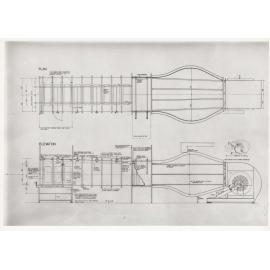 Plan section of wind tunnel