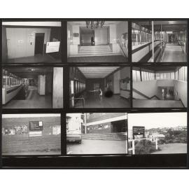 Contact sheet with views of signage around the Kelburn campus