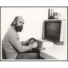 David Reed driving the urban simulator