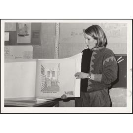 Student C. McAllister presenting work