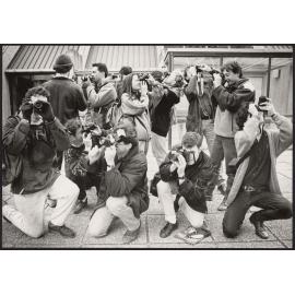 Students photographing architecture