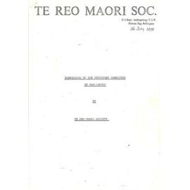 Te Reo Māori Society Māori TV Petition Submission, 1978