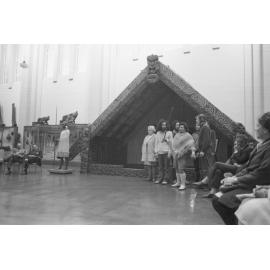 Te Reo Māori Society members at Māori Language Hui in Maori Hall, Dominion Museum