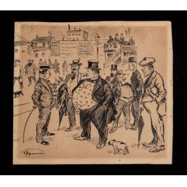 E. F. Hiscocks cartoon of Seddon and cabinet members in Wellington