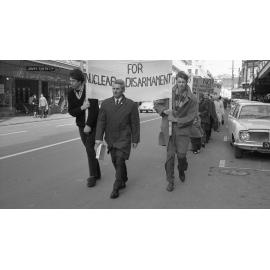 Campaign for Nuclear Disarmement protest march on Manners Street