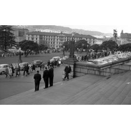 Peace march arriving at Parliament 