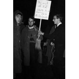 Students at night protest at Victoria University