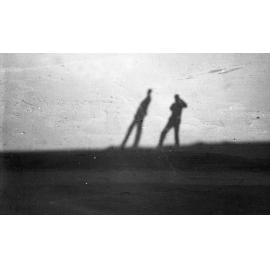 Students shadows on Zoology trip to Castlepoint 