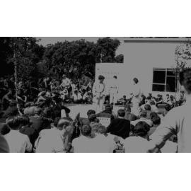 Outdoor judo demonstration at Victoria University 