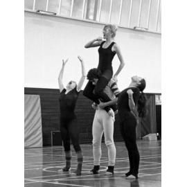 Gymnastics quartet practice in the Victoria University gym [1]