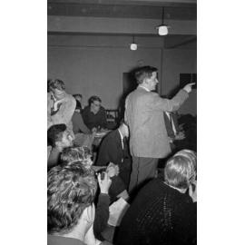 Tony Ashenden speaking at a Victoria University Students' Association meeting