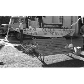 Weir House residents preparing a float for the capping week procession
