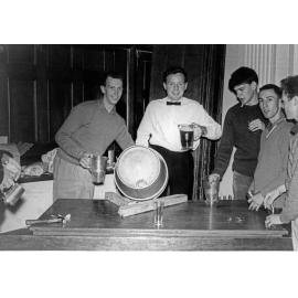 Weir students at a beer night