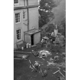 Weir residents stoking the rubbish burner