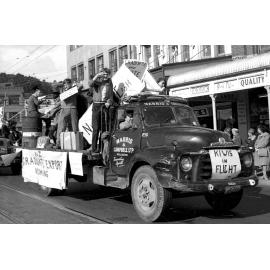 Graduate export float for the annual student procession through Wellington