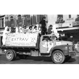 Extrav '65 float for the annual student procession through Wellington