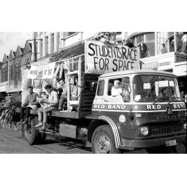 Race for Space float for the annual student procession through Wellington