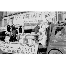 My Bare Lady float for the annual student procession through Wellington