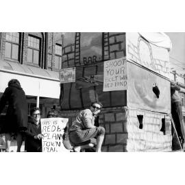 Large float for the annual student procession through Wellington