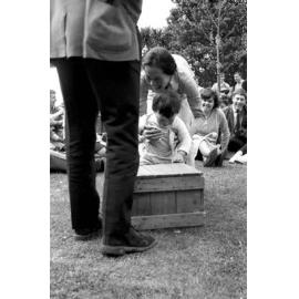 Toddler at the weekly student forum