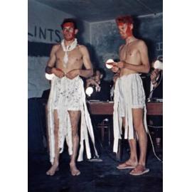 Donald Laing and friend at Weir House initiation